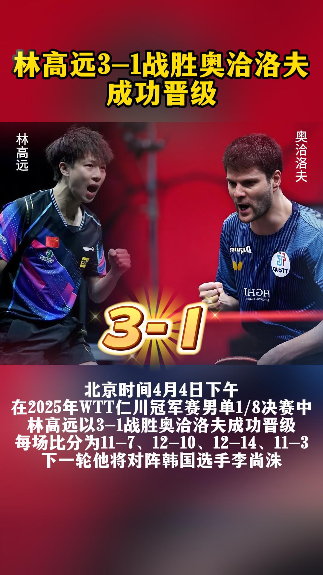 包含比利时乒乓球队碾压德国乒乓球队，奥恰洛夫高光表现的词条